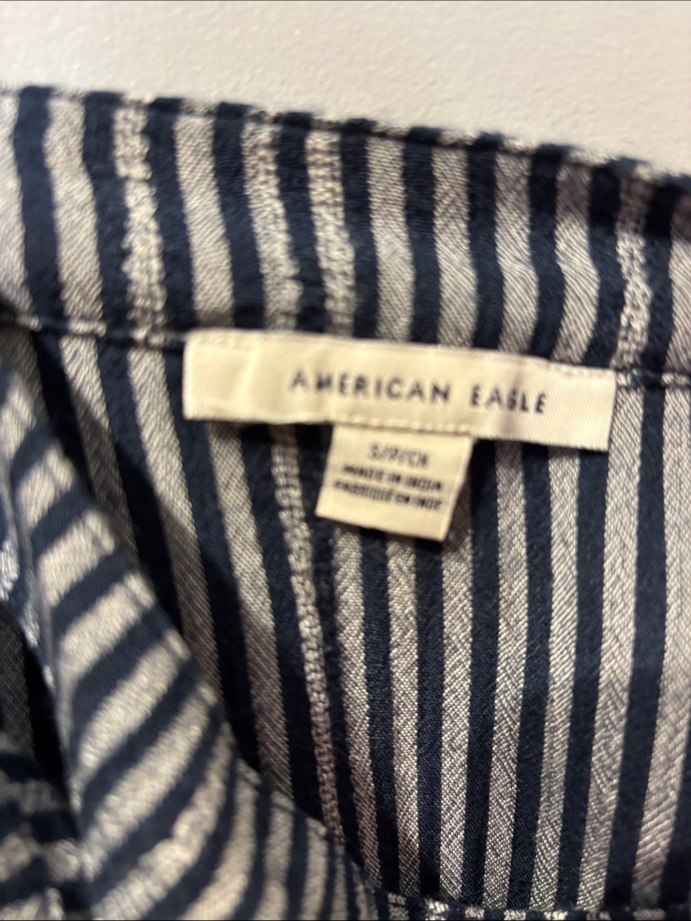 American Eagle Navy and Grey Wrap Skirt - Picture 5 of 5